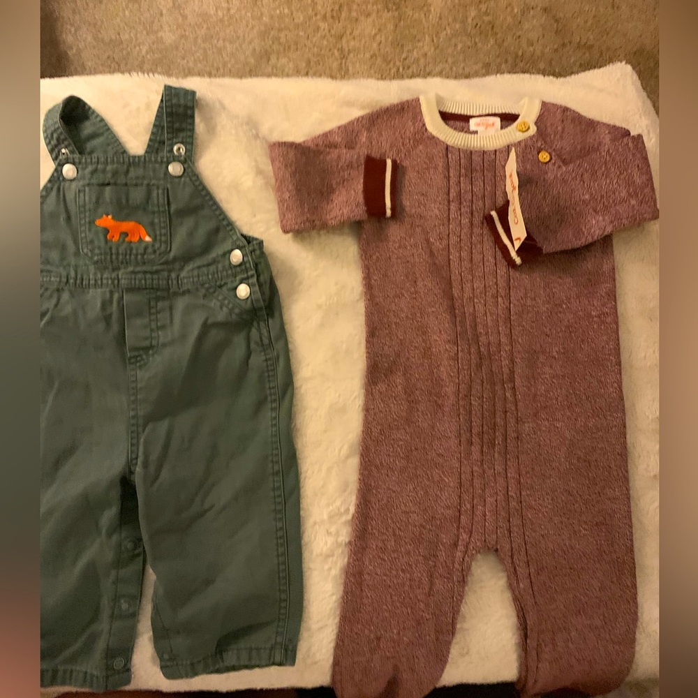 Baby Size 12 months one pieces (2 total). Carter's & Cat & Jack (NWT)